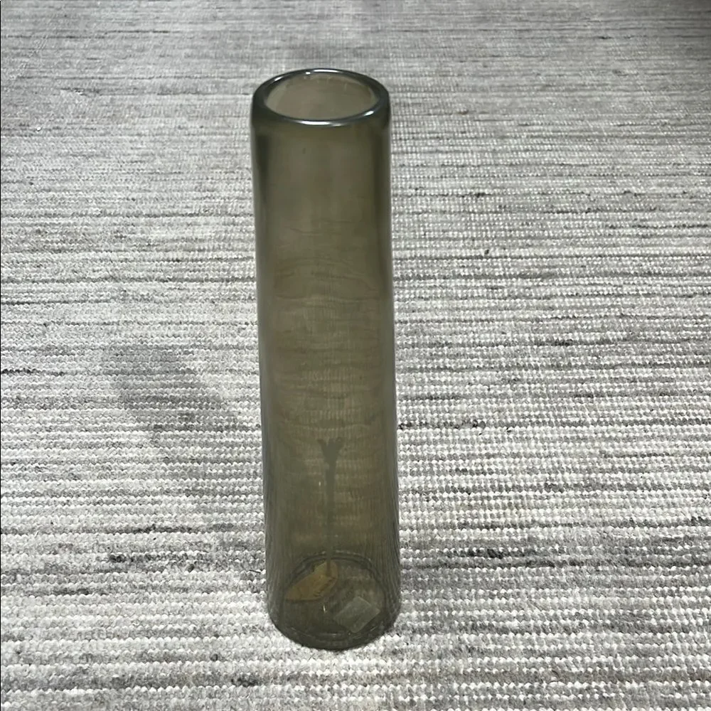 Terrain Glass Tall Vase Green Grey New